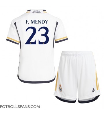 Real Madrid Ferland Mendy #23 Replika Hemmatröja Barn 2023-24 Kortärmad (+ Korta byxor)